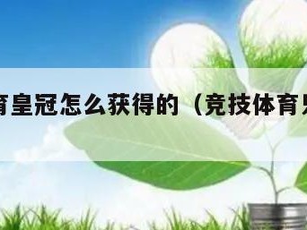 竞技体育皇冠怎么获得的（竞技体育只有冠军和其他）