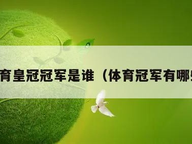 体育皇冠冠军是谁（体育冠军有哪些）